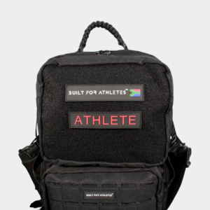 BFA Athlete Patch Black Back & Red Text