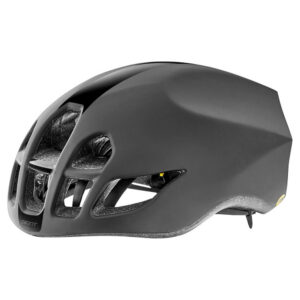 Giant Pursuit aero road helmet, Matte Black – front-side view