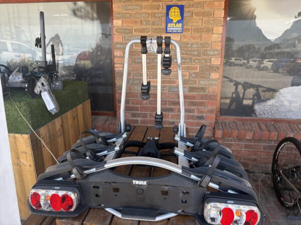 Pre-owned Thule EuroWay G2 3-bike towbar platform rack with 13-pin light board