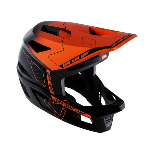Leatt_2026_HelmetMTB_6.0CarbonGravity_Glow_ISO_1025105120 Leatt MTB Gravity 6.0 Carbon Helmet (Glow Orange)