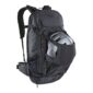 EVOC FR Trail E-Ride 20 protector backpack in black with helmet carry