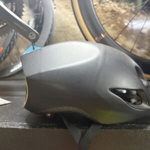 Giant Pursuit aero road helmet in matte black, side view