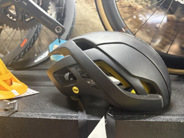 Lazer Bullet MIPS aero road helmet in matte black Lazer Bullet MIPS aero road helmet in matte black, side view